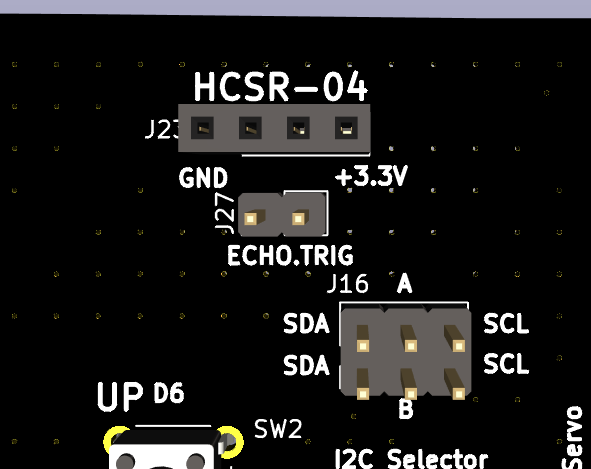 L'emplacement du HC-SR04