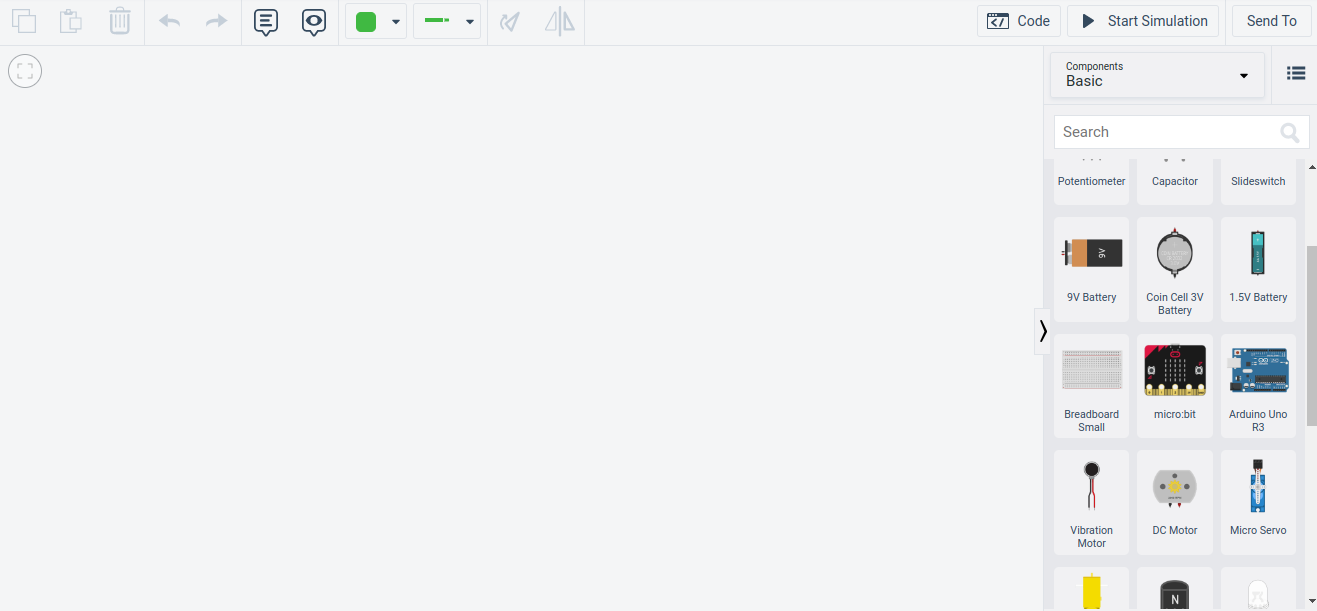 La page d'édition TinkerCAD
