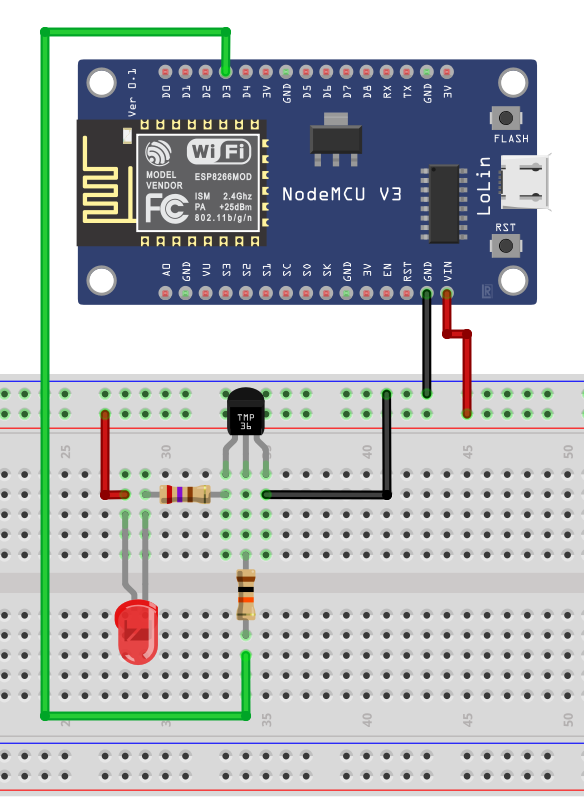 Câblage d'un transistor avec un ESP12