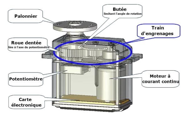 Constitution d'un servo-moteur