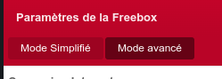 Affichage des paramètres avancés