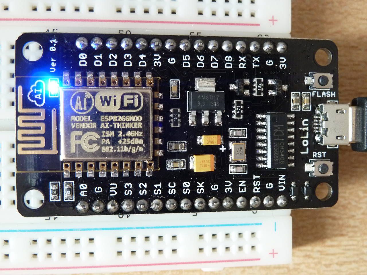 La led interne de l'ESP