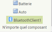 Sélection du client Bluetooth