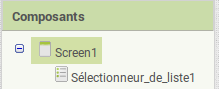 Sélection de l'écran