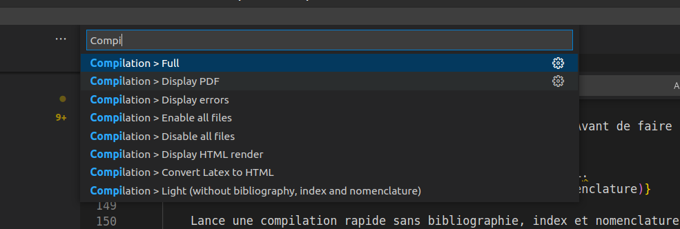 Trie des commandes